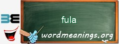 WordMeaning blackboard for fula